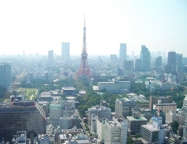 世界貿易センタービルから見た東京タワーの画像です 世界貿易センタービルから見た東京タワーの画像です